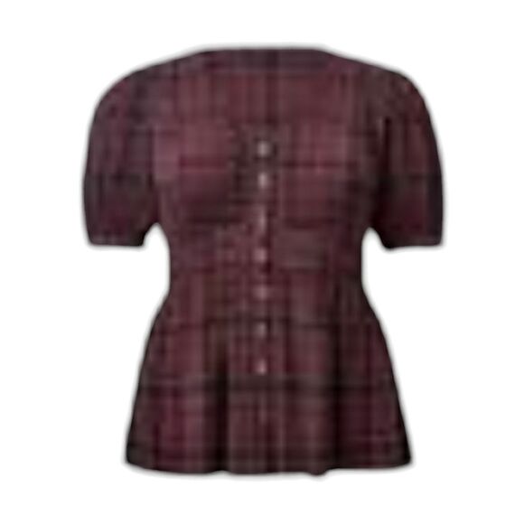 TORRID Babydoll Crinkle Flannel Gauze  Button- Up Short Sleeve Plaid Shirt 1X - Picture 9 of 16